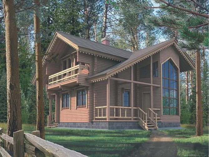 дома из кирпича и клееного бруса