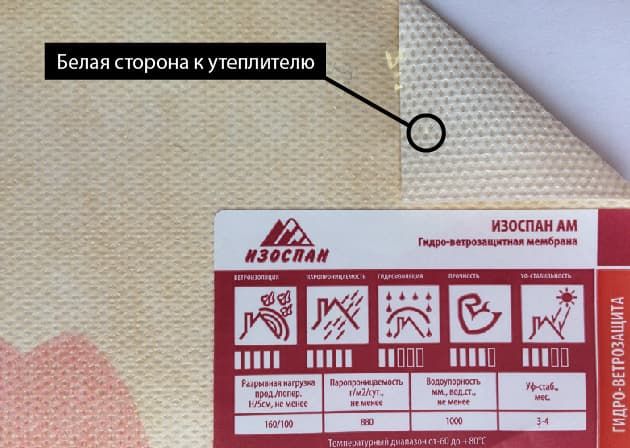 Какой стороной укладывать пароизоляцию Изоспан АМ