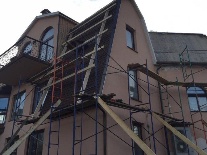 Монтаж мягкой кровли в деревне Мышецкое