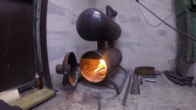 Печь для гаража на дровах
