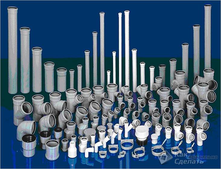 Трубы пластиковые канализационные