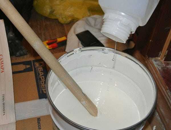 Разведение краски Разведение краски растворителем