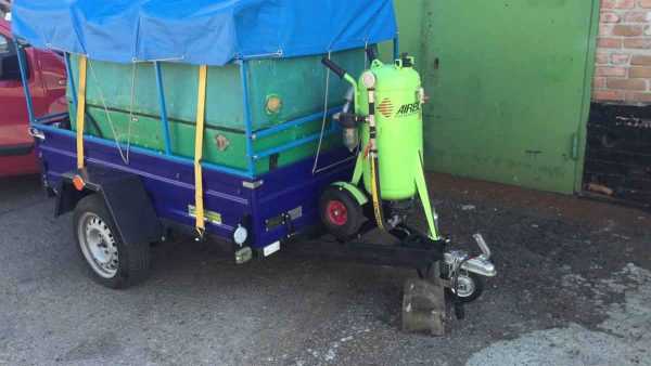 Передвижная установка для пескоструйной обработки Мобильный комплекс