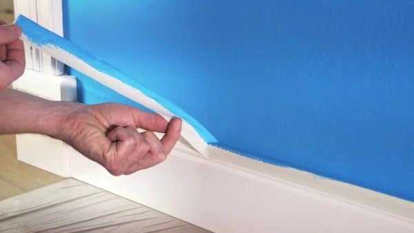 Применение малярного скотча Аккуратная покраска стен с помощью малярной ленты