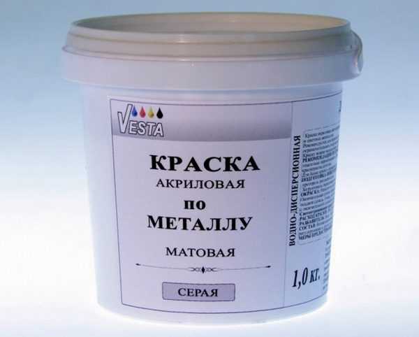Состав серый матовый Акриловая краска по металлу