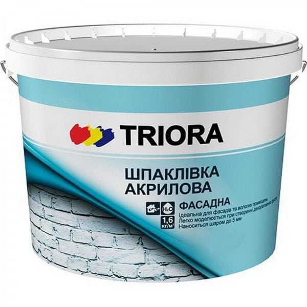 Шпатлевка акриловая Акриловая фасадная шпатлевка TRIORA