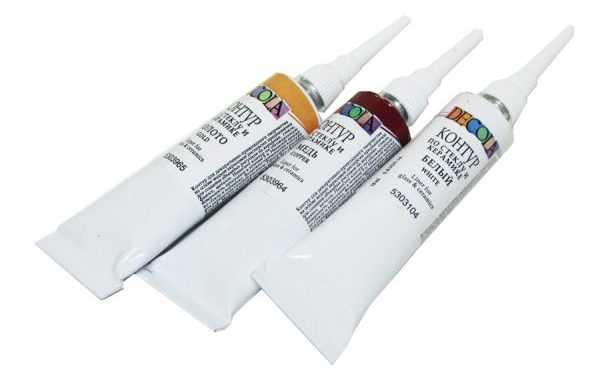 Акриловые краски в тюбиках Акриловые контуры по стеклу и керамике