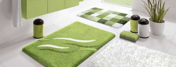 Коврики для ванной Аксессуары зеленых оттенков