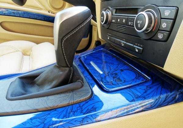 Аквапринт синий карбон