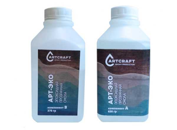Двухкомпонентный состав для заливки Прозрачная смола Арт-Эко