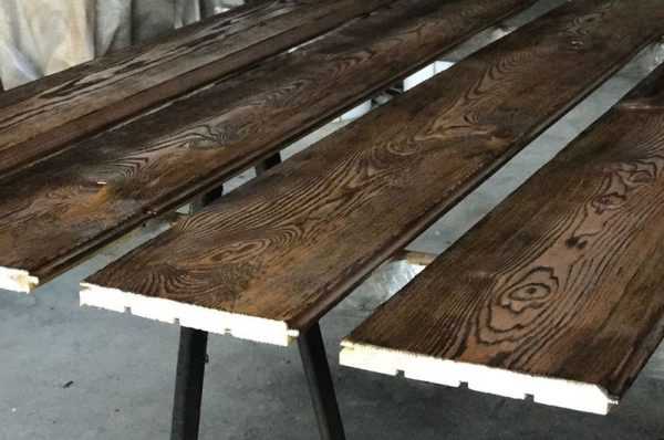 Брашированная вагонка из лиственницы штиль