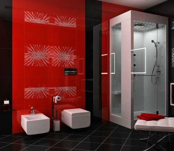 Комбинация с черным Черный пол в ванной