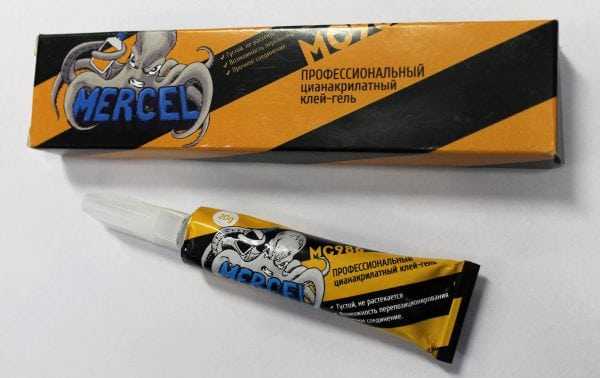Цианакрилатный клей-гель Mercel Эпоксидный клей можно заменить цианакрилатным