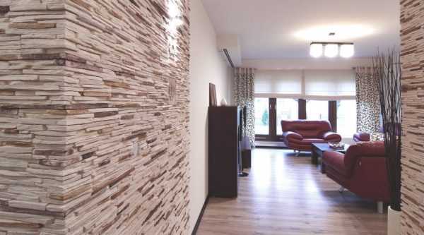 Облицовка стен гипсовой плиткой Декоративный камень в квартире