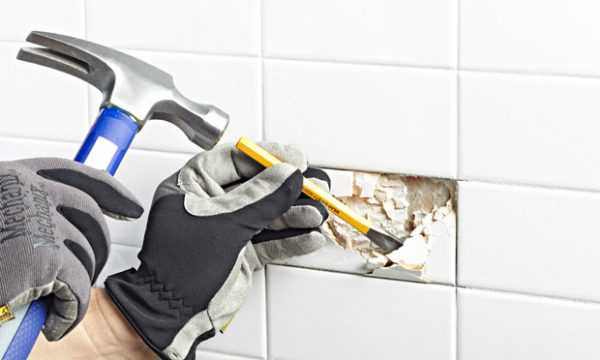Демонтаж кафеля Снятие треснувшей плитки
