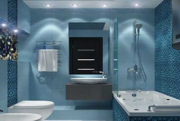 Оформление в небесных оттенках Дизайн в стиле хай-тек