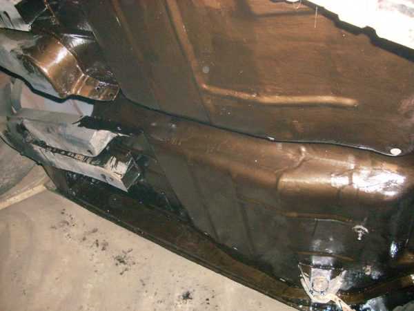 Днище обработанное пушсалом Состав образует антикоррозионную пленку