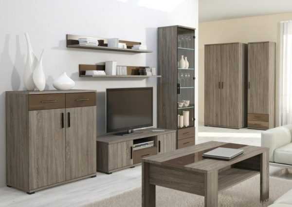 Мебельный гарнитур под дерево Дуб сонома темный