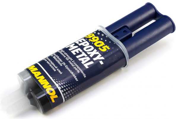 Клеющее средство Epoxy Metal Mannol Двухкомпонентный клей для металла