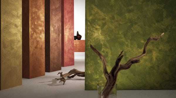 Эффект мокрого шёлка на стене Стена покрашена краской с эффектом мокрого шёлка