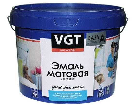 Эмаль матовая акриловая Эмаль ВД-АК-1179 База А