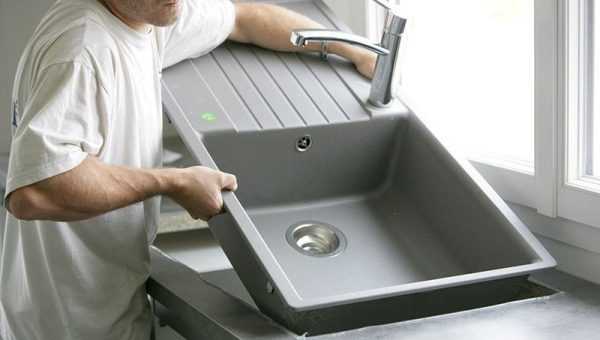 Установка каменной мойки Каменная мойка