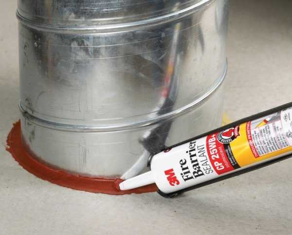 Монтаж трубы дымохода Герметизация стыка с дымоходом