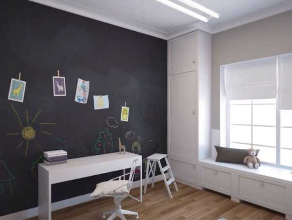 Использование грифельной краски Грифельная краска на стене