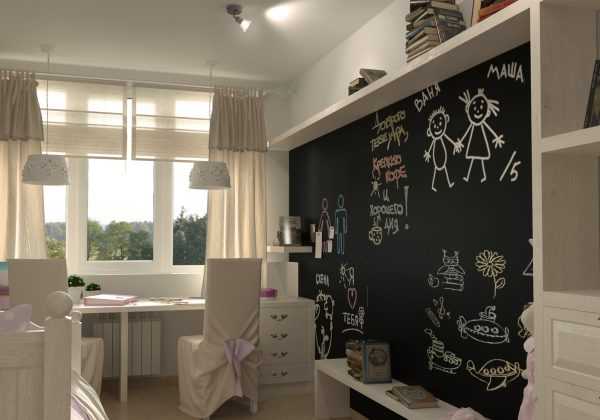 Использование грифельной краски в детской Грифельное покрытие в детской комнате