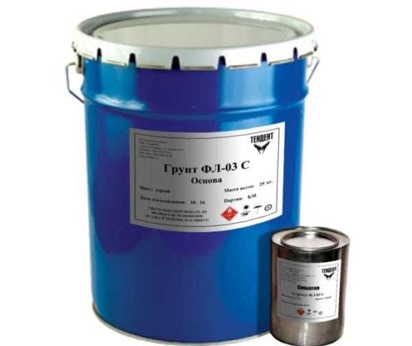 Грунтовка ФД-03К с сиккативом Перед применением ФЛ-03К необходимо перемешать с сиккативом