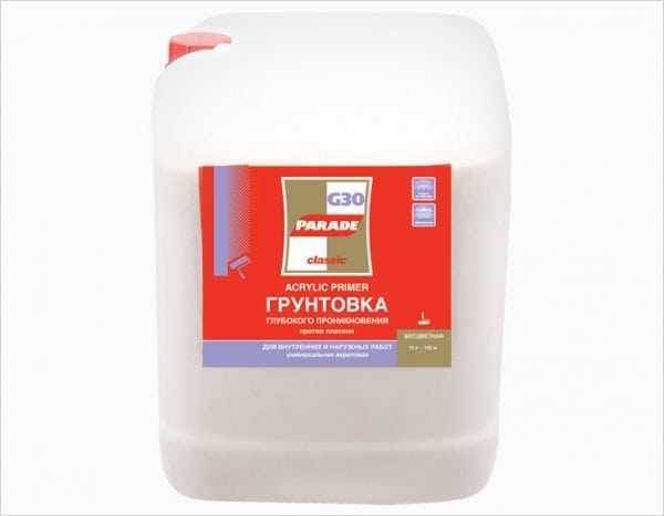 Грунтовка для стен и потолка Грунтовка глубокого проникновения