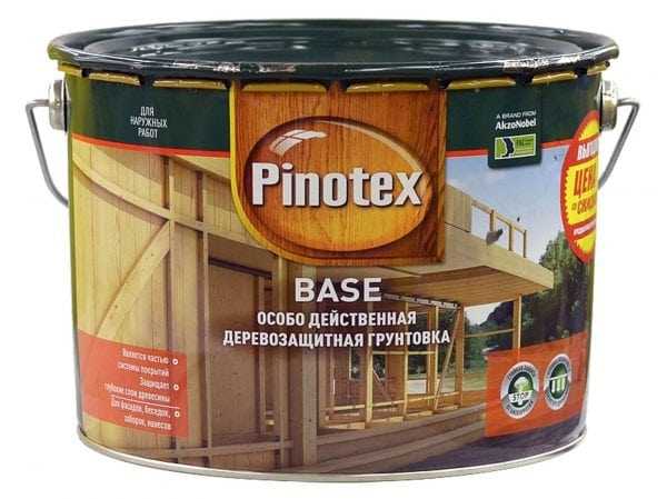 Грунтовка Pinotex Base Особо действенная деревозащитная грунтовка