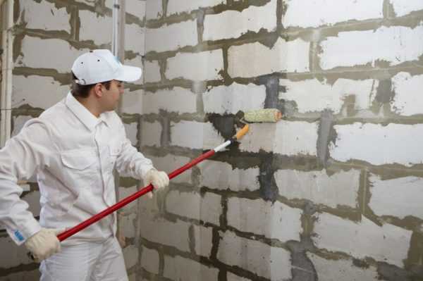 Грунтовка стены бетонконтактом Подготовка поверхности под ГКЛ