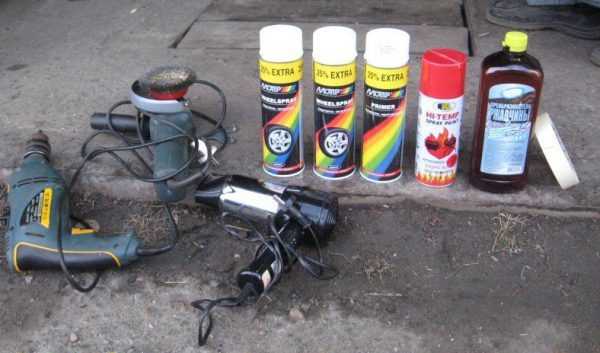 Оборудование для покраски Инструменты и материалы для поскраски дисков