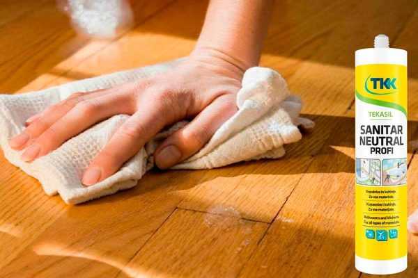 Очищение пола от жидкого гвоздя Средство для удаления жидкого гвоздя