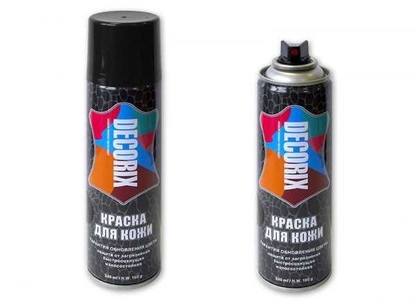 Краски в виде спрея для покраски кожаных изделий Краска для кожи Decorix
