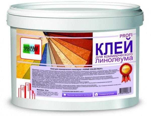 Клей для коммерческого линолеума Профессиональный состав для приклеивания линолеума на бетон