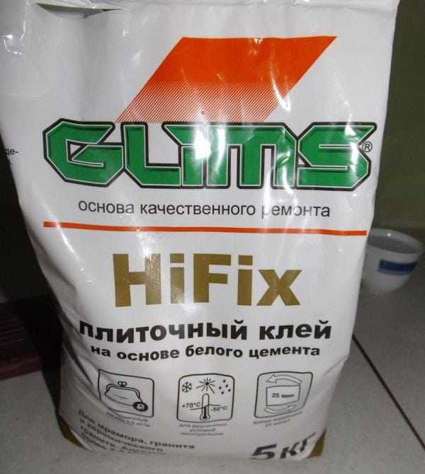 Клей для мозаики Glims Плиточный клей на основе белого цемента