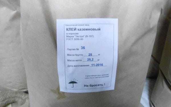 Клей в бумажном мешке Клей казеиновый марки Экстра