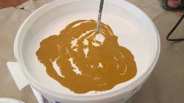 Добавление красителя Колеровка гипсового раствора