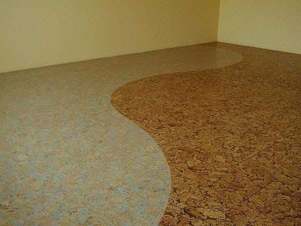 Покраска пробкового пола лаком Покрашенный пробковый пол