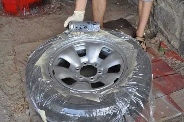 Использование аэрозольной краски Покраска диска краской из баллончика