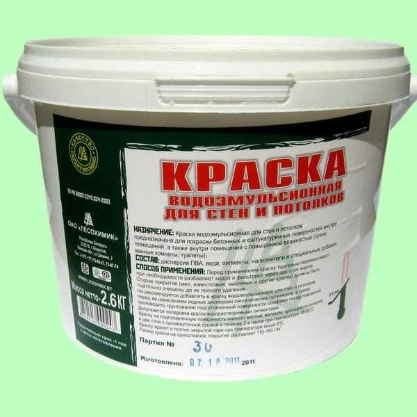 Водоэмульсионная латексная краска Водоэмульсионная латексная краска для стен
