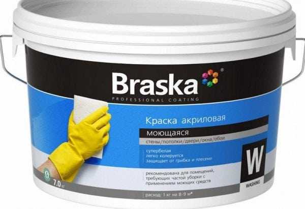 Краска акриловая моющаяся Краска для нанесения на обои и стеклохолст