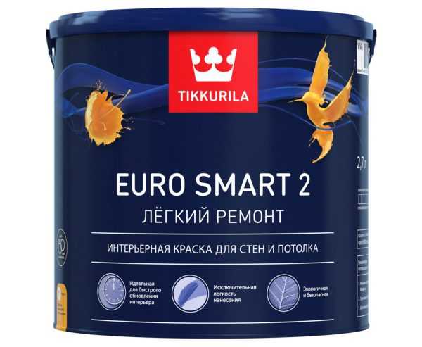 Интерьерная краска Tikkurila Краска латексная Tikkurila Euro 2
