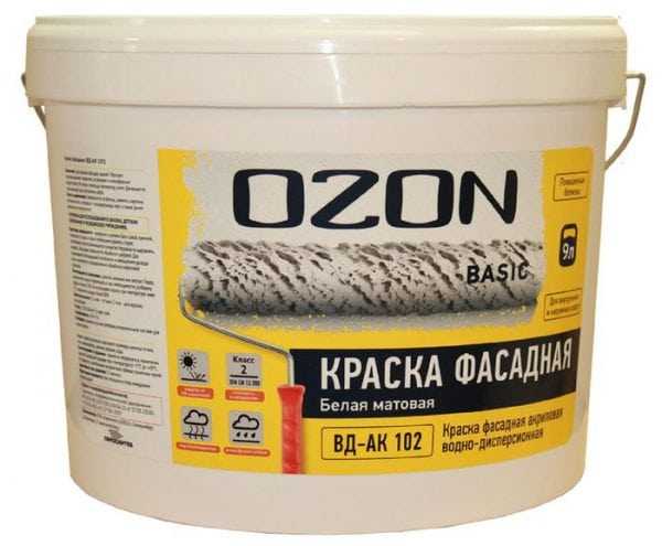 Краска ВД-АК-102 Краска фасадная белая матовая