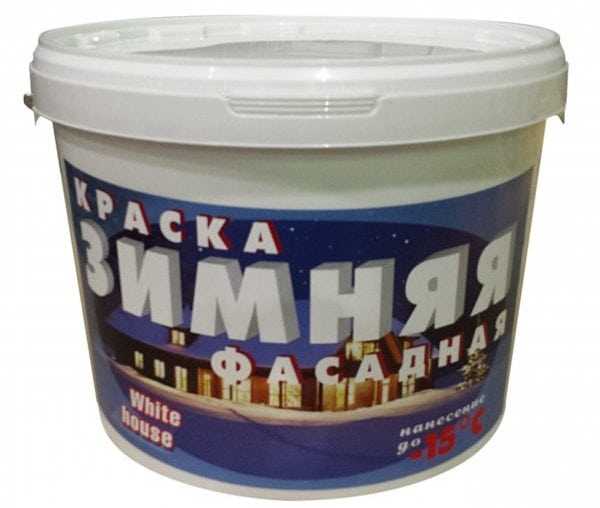 Краска для работы до -15 градусов Зимняя фасадная краска