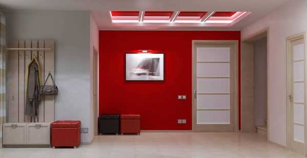 Красная прихожая Интерьер коридора