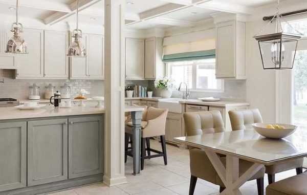 Использование нежно бежевого цвета Кухня в пастельных тонах