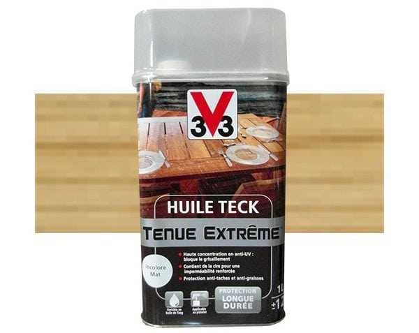 Масло для пропитки дерева V33 Huile Teck Tenue Extrême Масло для защиты древесины